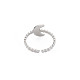 304 Stainless Steel Moon Open Cuff Ring for Women(RJEW-S405-224P)-2