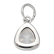 304 acier inoxydable zircon cubique pendentif(ZIRC-P080-B05)-2