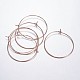 Brass Wine Glass Charm Rings Hoop Earrings(X-EC067-4RG)-1