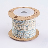 Cotton Thread Cords, Macrame Cord, For Jewelry Making, Colorful, 1mm, about 21.87 yards(20m)/roll(OCOR-I003-09)