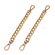 Bag Extender Chains, with Aluminum Curb Link Chains and Alloy Swivel Clasps, Mixed Color, 20~21.8cm(IFIN-PH0024-08A)