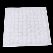 Faux Mink Fur Ball Decoration, Pom Pom Ball, For DIY Craft, White, 2.5~3cm, about 100pcs/board(FIND-S267-3cm-15)