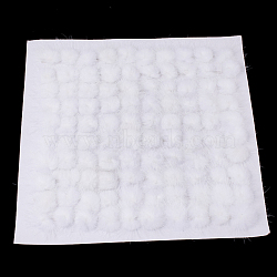 Mink Fur Ball Decoration, Pom Pom Ball, For DIY Craft, White, 2.5~3cm, about 100pcs/board(FIND-S267-3cm-15)