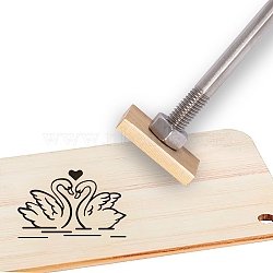 Stamping Embossing Soldering Brass with Stamp, for Cake/Wood, Golden, Animal Pattern, 30mm(AJEW-WH0113-15-123)