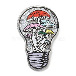 Mushroom Series Acrylic Pendants, Bulb, 44.5x28x2.5mm, Hole: 1.8mm(SACR-S049-01D)