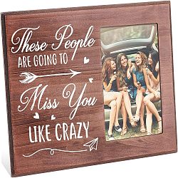 MDF Photo Frames, for Tabletop Display Photo Frame, Rectangle with Word, Arrows Pattern, 195x254x12mm(DIY-WH0231-037)