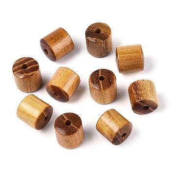 Natural Bocote Wood Beads, Column, Dark Goldenrod, 8~8.5x8mm, Hole: 1.6~1.8mm