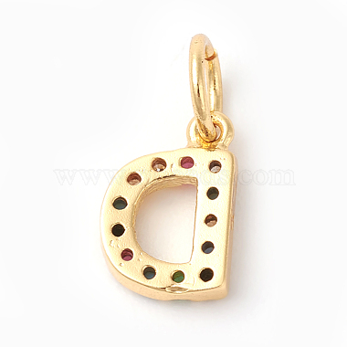 Brass Micro Pave Colorful Cubic Zirconia Charms(ZIRC-F092-01-D)-2