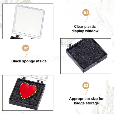 ブローチ用のスポンジが入ったプラスチック製の梱包箱（24個、3スタイル）(CON-HY0001-07)-4