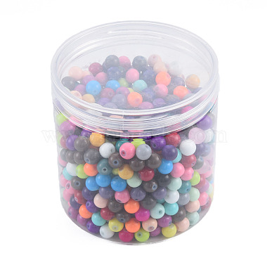 Baking Painted Glass Round Beads(DGLA-T003-001)-2