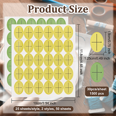 50Pcs 2 Styles Customized Round Dot PVC Decorative Stickers(DIY-OC0010-37A)-2