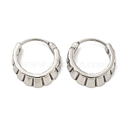 316 Surgical Stainless Steel Hoop Earrings, Ring, Antique Silver, 15.5x15.5mm(EJEW-D096-12AS-22)