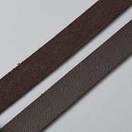 10M Flat Imitation Leather Cord, for Pillow Decor, Coconut Brown, 15x1.6mm, about 10.94 Yards(10m)/Roll(LC-WH0003-08D-02)