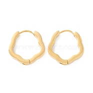 Ion Plating(IP) 304 Stainless Steel Polygon Hoop Earrings for Women, Golden, 18.5x18x3mm, Pin: 1mm(STAS-K237-03G)