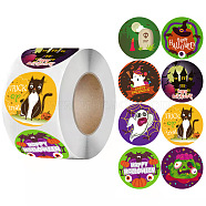 500Pcs Round Halloween Stickers, Self-Adhesive Stickers, for DIY Decorations, Mixed Color, 55mm, Hole: 28mm(X-AJEW-S090-03B)