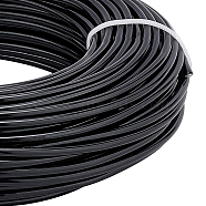 Round Anodized Aluminum Wire, for Jewelry Making, Black, 9 Gauge, 3mm, about 82.02 Feet(25m)/500g(AW-BC0007-3.0mm-10)