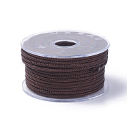 Braided Steel Wire Rope Cord, Jewelry DIY Making Material, with Spool, Coconut Brown, about 5.46 yards(5m)/roll, 3mm(OCOR-G005-3mm-A-23)