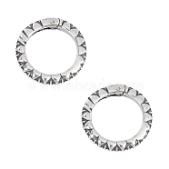 2Pcs 304 Stainless Steel Spring Gate Rings, O Rings, Antique Silver, 7 Gauge, 21.5x3.5mm,Inner Diameter: 15mm(STAS-UN0048-37)