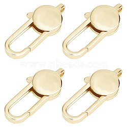 8Pcs Brass Lobster Claw Clasps, Oval, Real 18K Gold Plated, 25x10x4mm, Hole: 3x2mm(KK-CN0002-38)