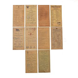 Scrapbook Kraft Paper Pad, for DIY Album Scrapbook, Greeting Card, Background Paper, Diary Decorative, Collection Of Tickets, 16x8.4cm, 60pcs/bag(X-DIY-H129-B02)