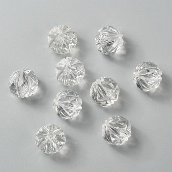 Transparent Acrylic Beads, Melon Shaped, Clear, 15mm, Hole: 2mm