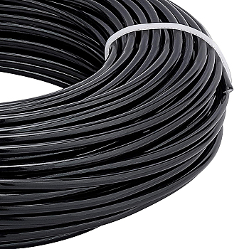 Round Anodized Aluminum Wire, for Jewelry Making, Black, 9 Gauge, 3mm, about 82.02 Feet(25m)/500g