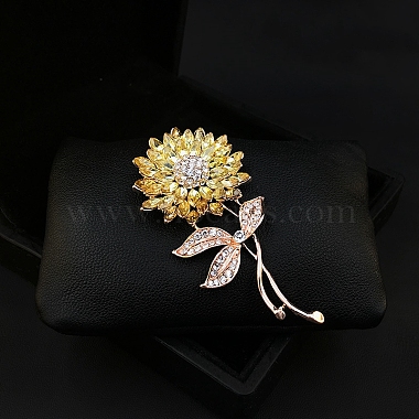 broche de flores con diamantes de imitación(PW-WGE33ED-01)-3