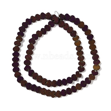 Electroplated Natural Lava Rock Beads Strands(G-Q1009-G01-02A)-2