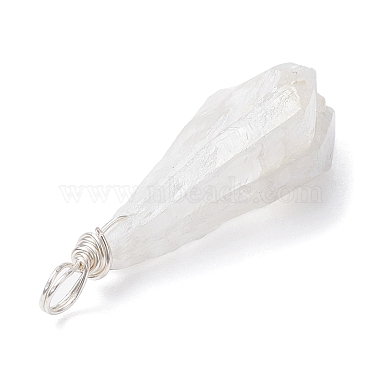 Electroplated Natural Quartz Crystal Dyed Pendants(PALLOY-JF02324-02)-4