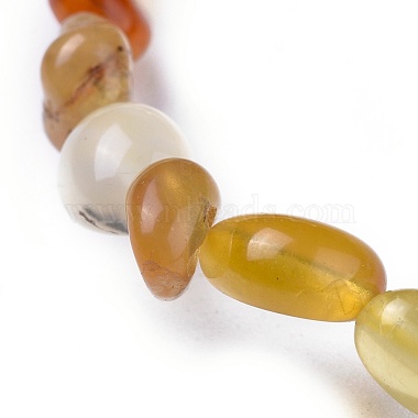 Bracelets extensibles en perles d'opale jaune naturel(BJEW-K213-10)-3