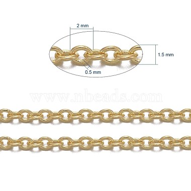 Brass Cable Chains(CHC-034Y-G-NF)-6