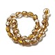 perles rondes plates faites à la main en sable doré et en sable argenté(FOIL-C001-02E)-2
