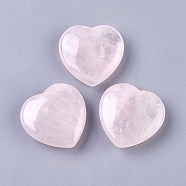 Natural Rose Quartz Cabochons, Heart, 25x25x7.5~11mm(G-O176-02)