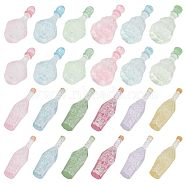 Olycraft 70Pcs 12 Styles Dummy Bottle Transparent Resin Cabochon, with Glitter Powder, Mixed Color, 332~41.5x12.5~16x12.5~16mm(RESI-OC0001-48)