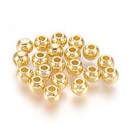 Tibetan Style Alloy Beads, Barrel, Golden, Lead Free & Cadmium Free & Nickel Free, 6x5mm, Hole: 2.5mm(X-K0NTG012)