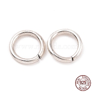 925 Sterling Silver Open Jump Rings, Antique Silver, 5x0.7mm, Inner Diameter: 3.6mm, about 180Pcs/10g(STER-D036-25AS-02)