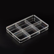 Rectangle Shaped Plastic Jewelry Bead Containers, Clear, 200x300x35mm(OBOX-O002-03)