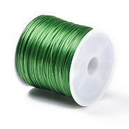 30M Elastic Crystal Thread, Jewelry Beading Cords, For Stretch Bracelet Making, Green, 0.8mm, about 32.81 Yards(30m)/Roll(EW-G011-01G)