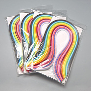 Rectangle 26 Colors Quilling Paper Strips, Mixed Sizes, Mixed Color, 390x3~10mm, about 260strips/bag, 26colors/bag, 4bags/set(DIY-R041-11)