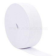 Flat Elastic Rubber Cord/Band, Webbing Garment Sewing Accessories, White, 49mm, about 20m/Roll(OCOR-WH0032-38B-02)