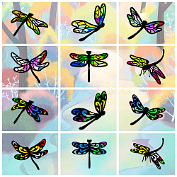 Suncatcher Craft Set, for Kids Window Paint Art Painting, Dragonfly Pattern, 19.9~21x7.6~21cm, about 12pcs/set(DIY-WH0342-021)