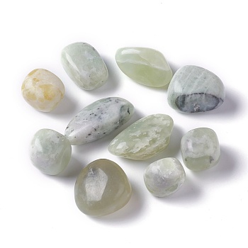 Natural New Jade Beads, Tumbled Stone, Vase Filler Gems, No Hole/Undrilled, Nuggets, 15~32x15.5~22x11.5~15mm, about 123pcs/1000g