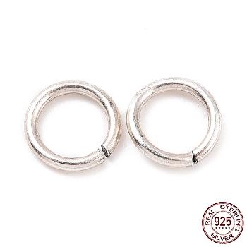 925 Sterling Silver Open Jump Rings, Antique Silver, 5x0.7mm, Inner Diameter: 3.6mm, about 180Pcs/10g
