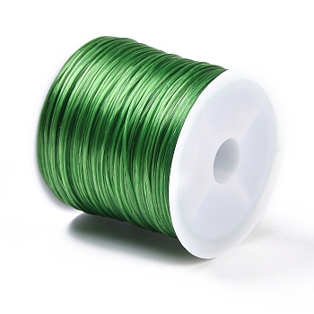 30M Elastic Crystal Thread, Jewelry Beading Cords, For Stretch Bracelet Making, Green, 0.8mm, about 32.81 Yards(30m)/Roll