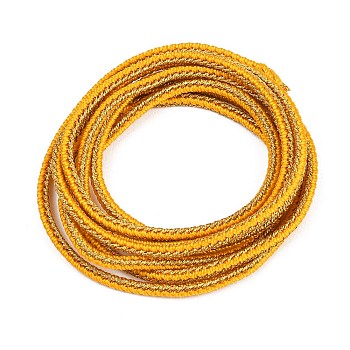 1M Polycotton Braided Cord, for Wall Hanging, Crafts, Gift Wrapping, Gold, 2.5mm, about 1.09 Yards(1m)/Bundle