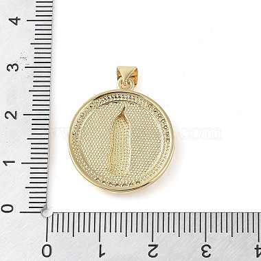 Brass Micro Pave Clear Cubic Zirconia Pendants(KK-Q813-16G-G)-3