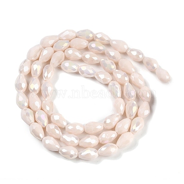 Opaque Solid Color Electroplate Glass Beads Strands(EGLA-N013-P8mm-B08)-2