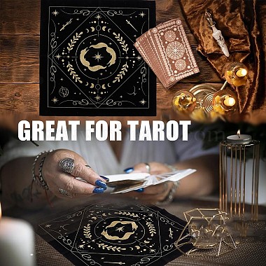 creatcabin 1nappe de tarot carrée en velours pour divination(AJEW-CN0001-60A)-5