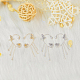 4Pcs 4 Style Butterfly & Flower Crystal Rhinestone Climber Wrap Around Earrings(EJEW-AN0001-01)-7