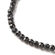 Natural Black Spinel Beads Stretch Bracelet for Women(BJEW-JB07420-02)-2